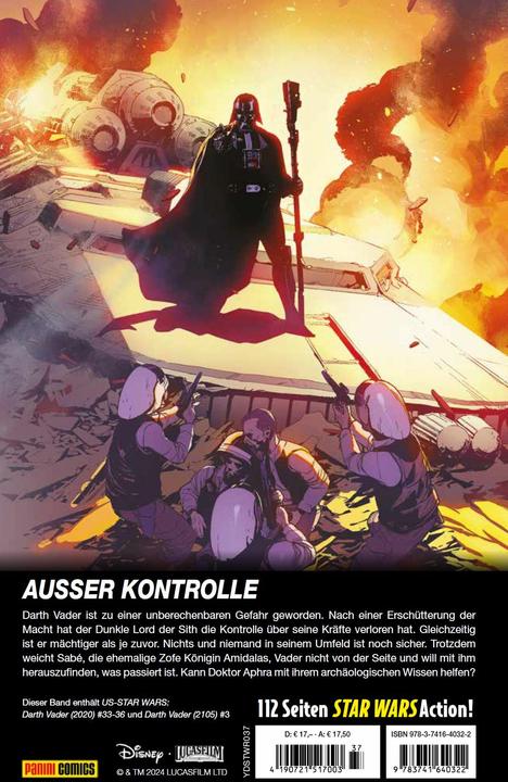 Productafbeelding Panini Star Wars Comics: Darth Vader - Darth Vader entfesselte Macht (Duits, Adam Gorham, Greg Pak, Raffaele Ienco, 2024)