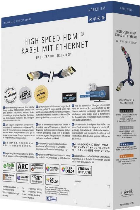 Immagine prodotto Inakustik HDMI (Typ A) — HDMI (Typ A) (2 m, HDMI)