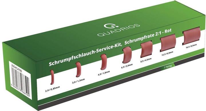 Quadrios 2004CA100 Schrumpfschlauchsortiment Rot Schrumpfrate:2:1 1 Set (1 x)