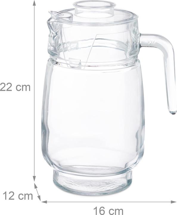 Produktbild Relaxdays Glaskrug mit Deckel (1.50 l)