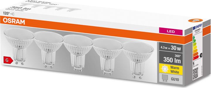 Image du produit Osram Base (GU10, 4.30 W, 350 lm, 5 x, G)