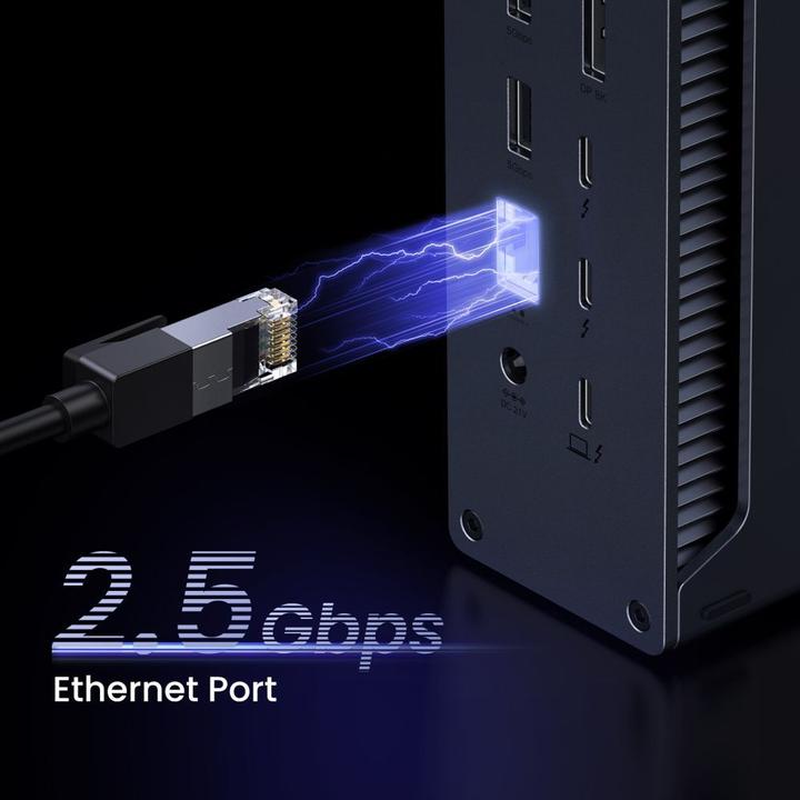 Produktbild Ugreen U710 13in1 Docking Station 2x Thunderbolt 4 / 4x USB-A / DP / RJ45 / SD TF Reader / USB-C / 3 (USB-C, 13 Ports)