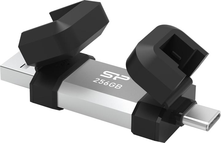 Image du produit Silicon Power 256 GB, USB TYPE-A et TYPE-C FLASH DRIVE, MOBILE C51, Silver (256 Go, USB-A, USB-C)