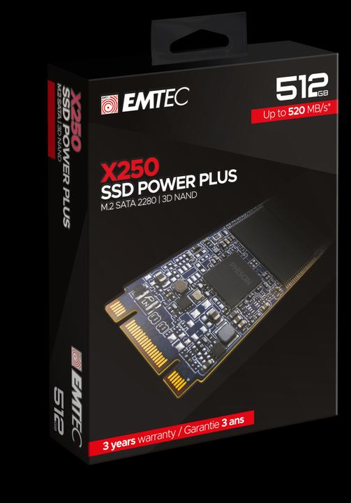 Produktbild Emtec Festplatten-SSD X250 512 GB M.2 2280 SATA III (ECSSD512GX250) (512 GB, M.2 2280)