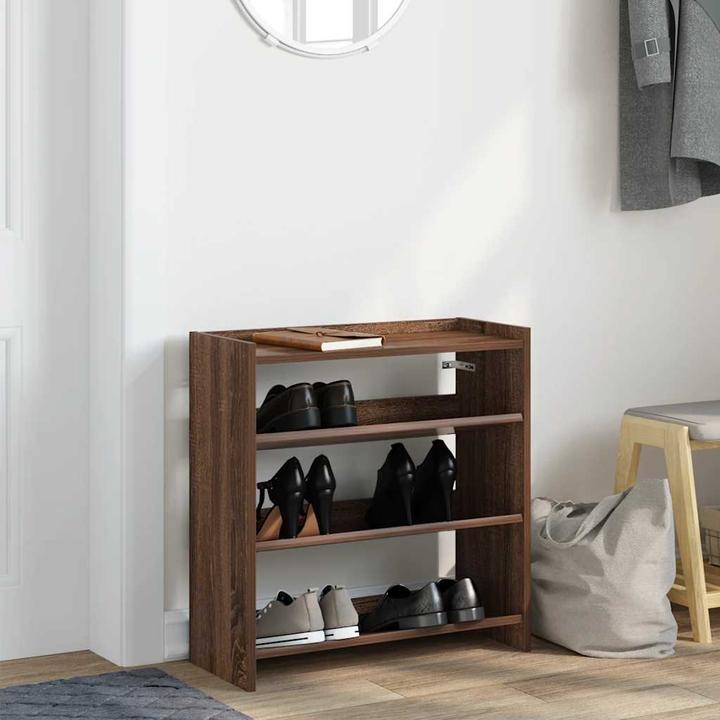Produktbild VidaXL Schuhregal Braun Eichen-Optik 60x25x62 cm Holzwerkstoff