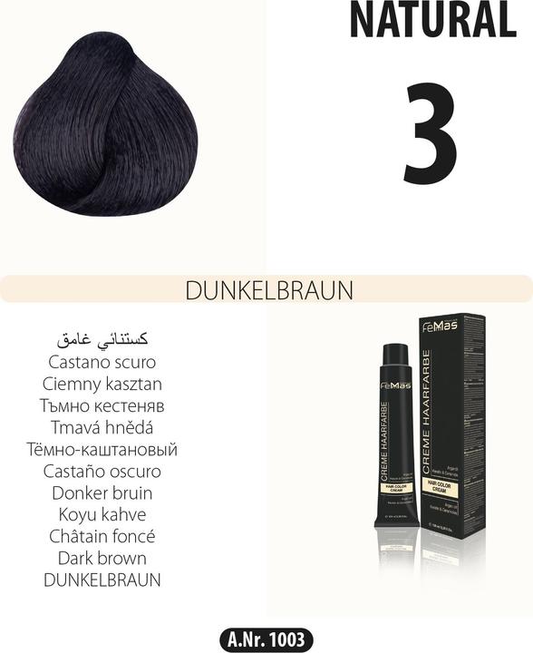 Produktbild FemMas (3) Haarfarbe Dunkelbraun 100ml (Dunkelbraun)