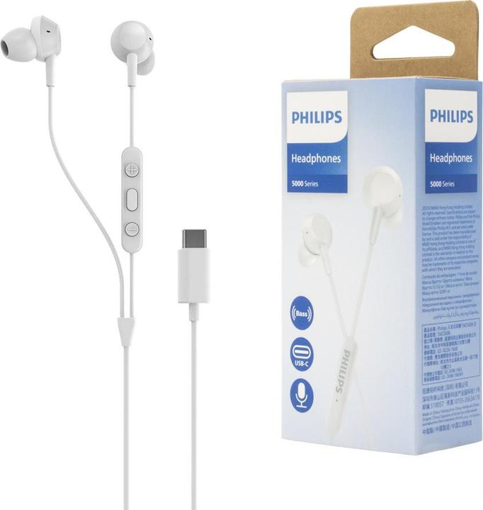 Produktbild Philips HEADPHONES USB-C TAE5008BK/00 (keine Geräuschunterdrückung, Kabelgebunden)