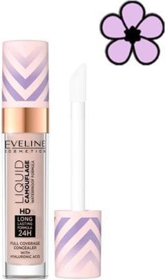 Actual product image Eveline Liquid Camouflage Hd Waterproof Concealer With Hyaluronic Acid 03 Soft Natural 7.5Ml (03 Soft Natural)