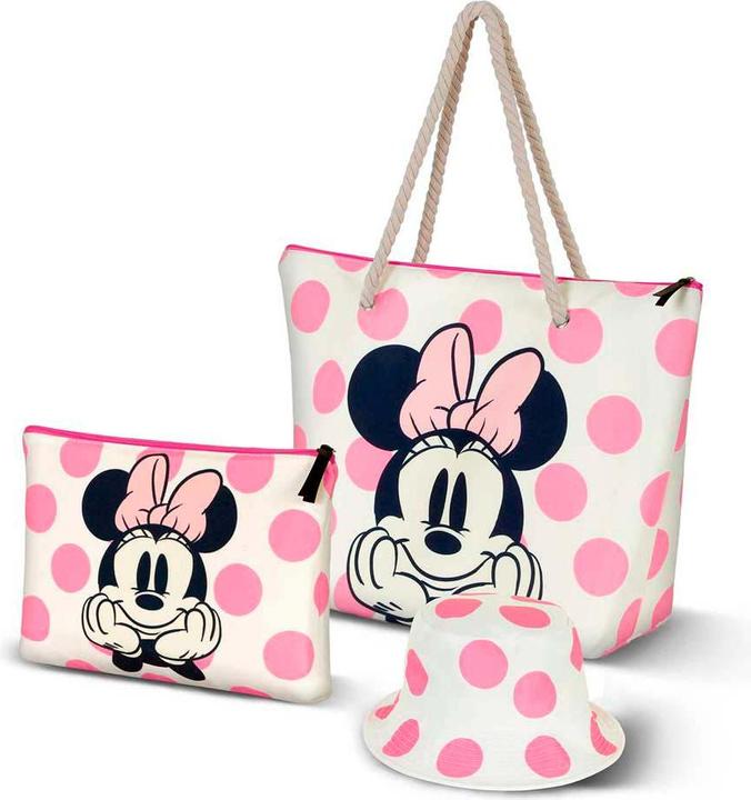 Image du produit Karactermania Minnie Mouse Dots-Soleil Sac de plage, Rose, 52 x 37 cm