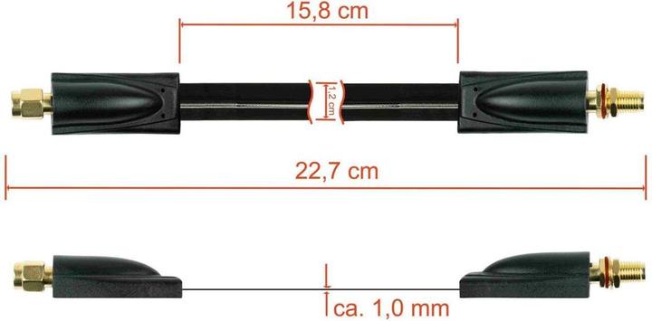 Actual product image Kabelmeister SMA plug - SMA socket (Antenna cable)