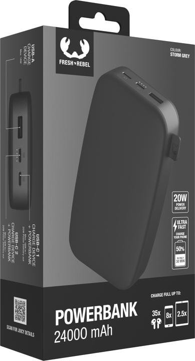 Immagine prodotto Fresh'N Rebel Powerbank (24000 mAh, 20 W, 88.80 Wh)