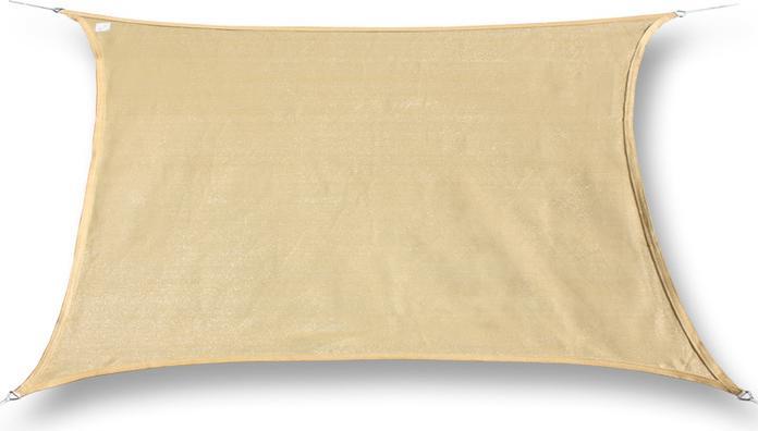 Actual product image Swisshandel24 Sun sail waterproof rectangle 4x5m, sand (4 x 5 m)