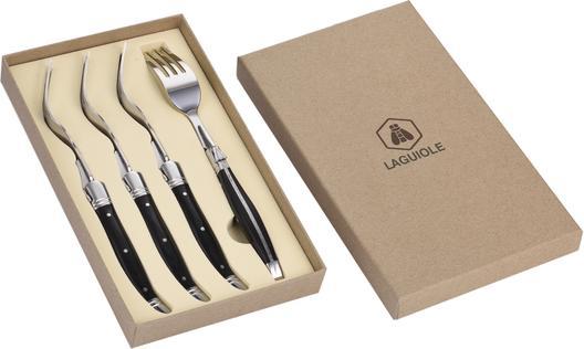 Laguiole FORKS TWISTED PAKKAWOOD MIRROR 4 Stück (4 Stück, Gabel)