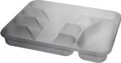 Actual product image Plast team Cutlery tray, 5 compartments, white