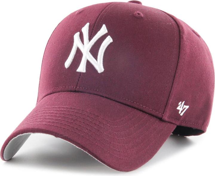 47 Brand MLB New York Yankees Kinderkappe B-RAC17CTP-KM, Burgunderrot, Einheitsgrösse (53, 55, 56)