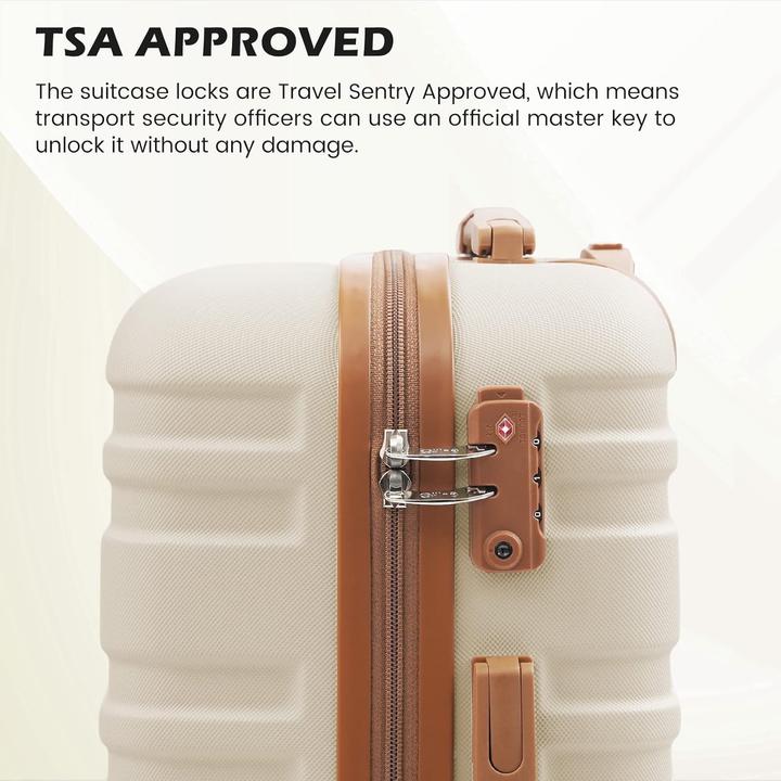 Image du produit Coolife 3-teiliges Hartschalenkoffer-Set mit TSA-Schloss (93 l, L (90 - 115l))
