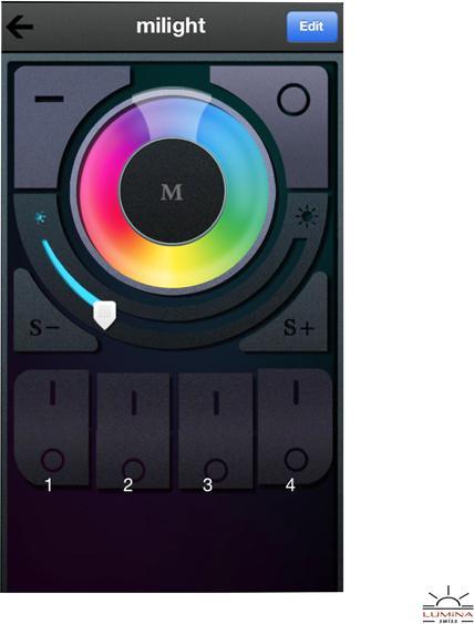 Image du produit Milight 4-Zone Set Touch Télécommande sans fil et récepteur RGBW Set