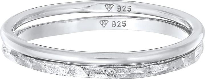 Produktbild Elli Ring Stapelringe Stacking Bandring 2er Set 925 Silber (58, 925 Silber)