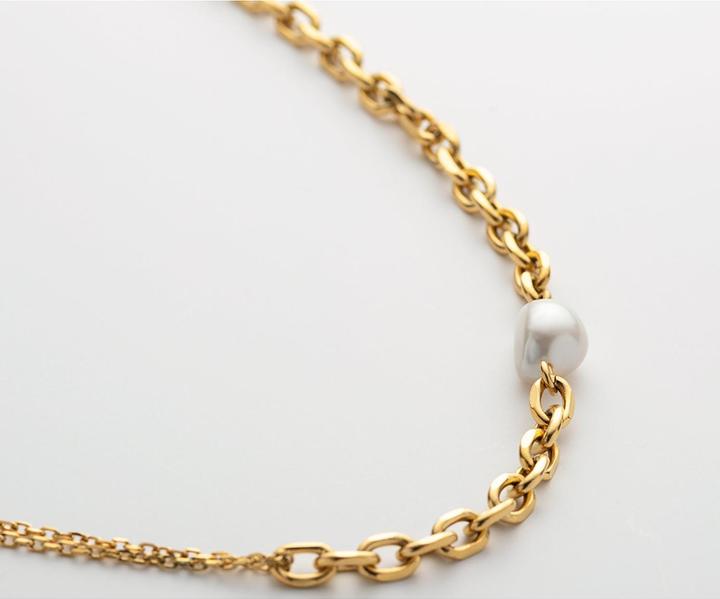 Image du produit Paul Hewitt Treasure Collier en or avec perle (Acier inoxydable, 45 cm)