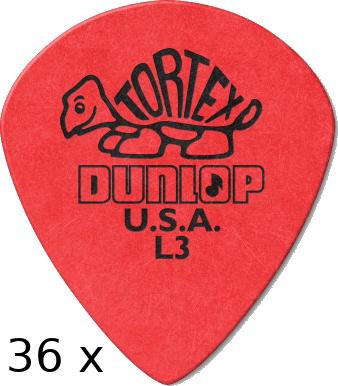 Immagine prodotto Dunlop Tortex Jazz 3 rosso L 3 (36) (36 x)