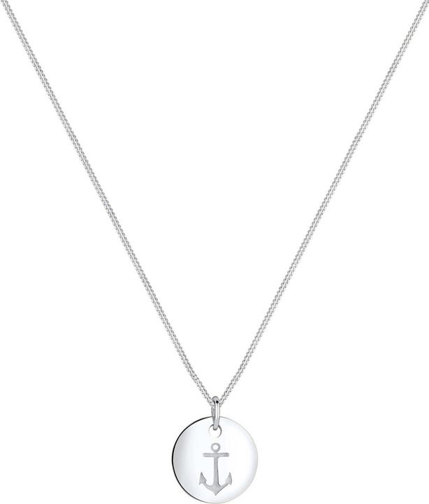 Immagine prodotto Elli mit runden Anhänger Anker Symbol (Argento, 45 cm)