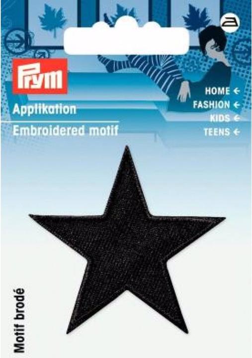 Produktbild Prym Applikation Sterne, schwarz 2 Stk. (2 x)