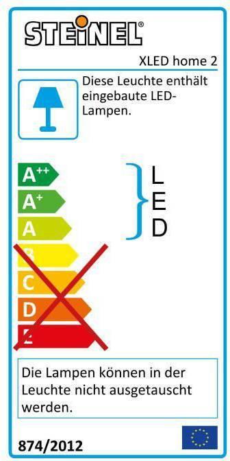 Energie-Label Steinel XLED Home 2 (1184 lm, IP44)