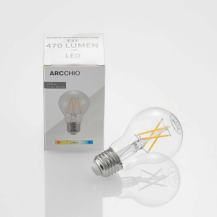 Image du produit Arcchio Ampoule LED E27 4W 2.700K filament, dimmable, claire (E27, 4 W, 470 lm, 1 x, E)