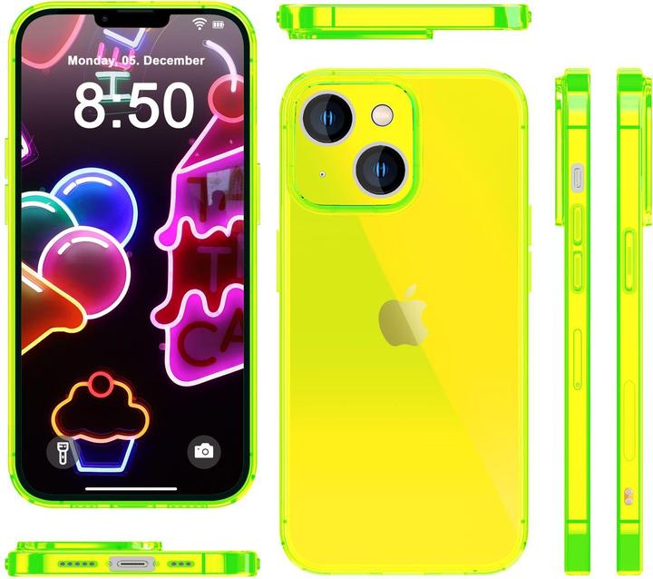 Immagine prodotto Nalia Copertura in silicone trasparente al neon (Apple iPhone 14)