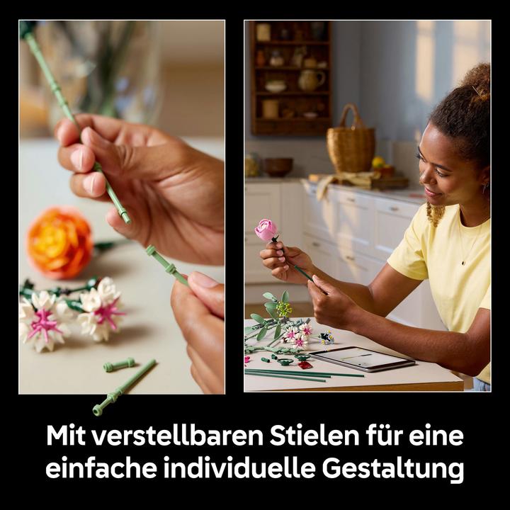Actual product image LEGO Schöner Rosafarbener Blumenstrauss (10342, LEGO Botanical, LEGO Icons)