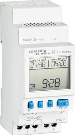 Produktbild Csdk SL Kontaktuhr Digital ASTRO, Din-Haut (2 Module 35 mm breit), Tagesuhr, 1 Kanal, Programmleiste mit NFC