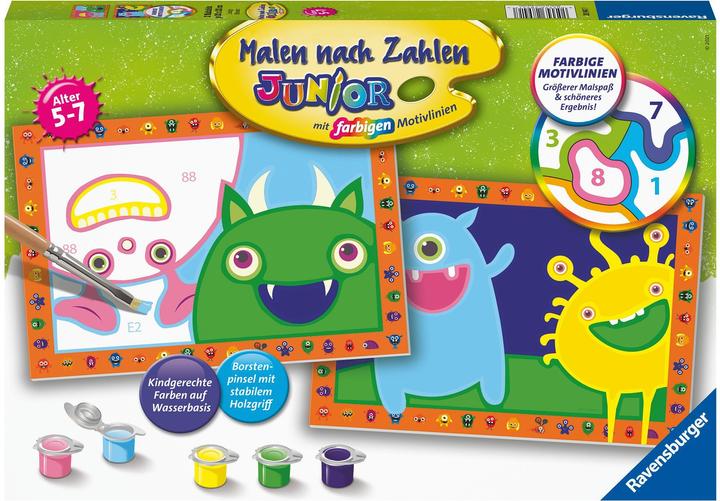 Produktbild Ravensburger Malen nach Zahlen 28941 – Lustige Monster – Kinder 5-7 Jahren