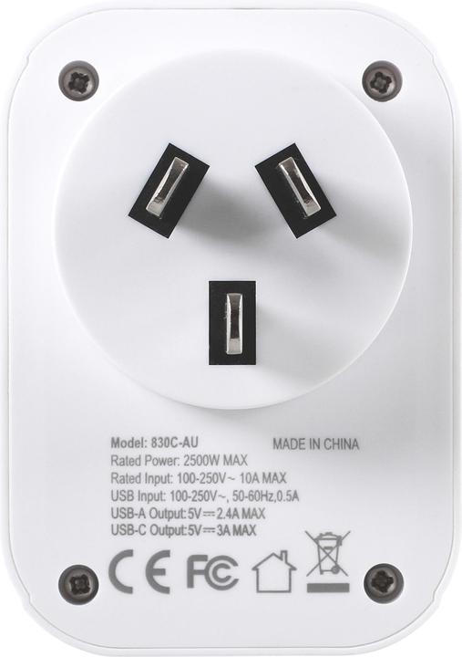 Immagine prodotto Lifeventure Adattatore da viaggio da mondo a AUS/Cina con USB (e USB C)