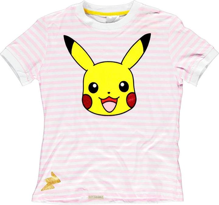 Immagine prodotto Pokémon Maglietta da donna a righe di Pikachu (XXL)