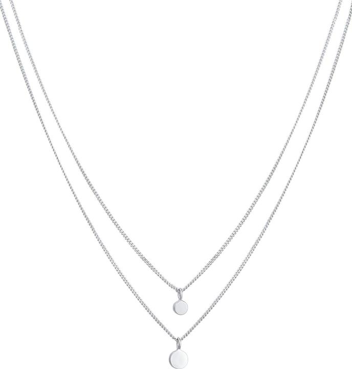 Elli Kristall Kette, Layer, Plättchen (925 Sterling Silber, 40 cm)