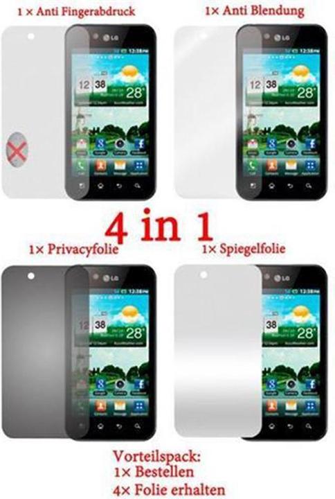 Actual product image Cadorabo 4x protective film (1 Piece, Optimus Black)
