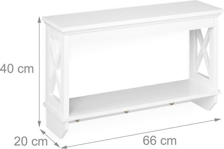 Actual product image Relaxdays wall rack (66 x 20 x 40 cm)