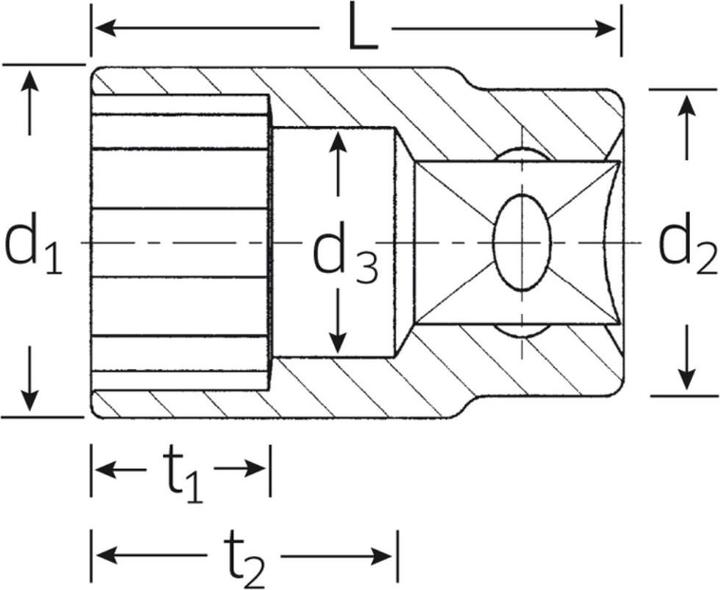 Produktbild Stahlwille 12-kant Steckschlüss 1/2DRx21mm (21 mm)