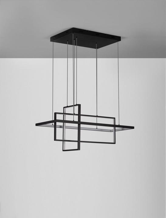 Produktbild Nova Luce CLEA LED Pendelleuchte Schwarz 59W Steuerbare Lichtfarbe 80x38x120cm dimmbar 9756719