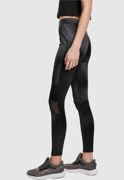Actual product image Urban Classics Ladies Shiny Tech Mesh Leggings (XS)