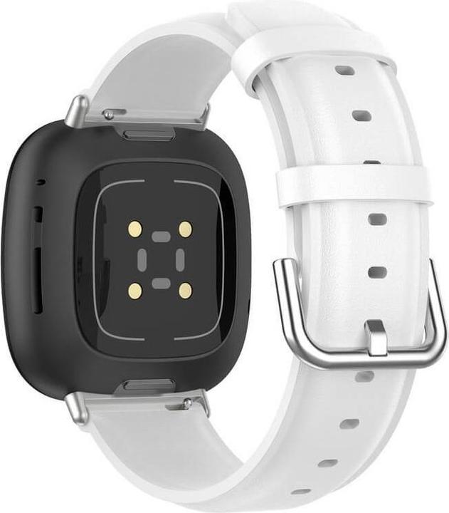 Actual product image Cover-Discount Fitbit Versa / Sense - Leather Bracelet white (Faux leather)