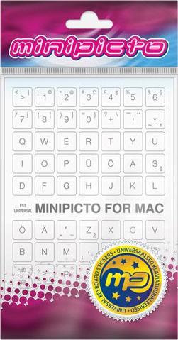 Produktbild Minipicto keyboard sticker EST KB-MAC-EE01-WHT, white/grey