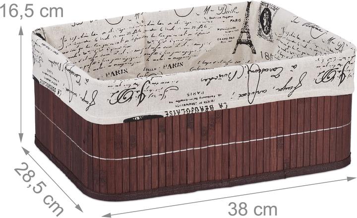 Image du produit Relaxdays panier rangement (1 x, 38 x 28.5 x 16.5 cm)