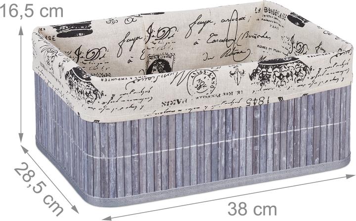 Actual product image Relaxdays Storage Basket (1 x, 38 x 28.5 x 16.5 cm)