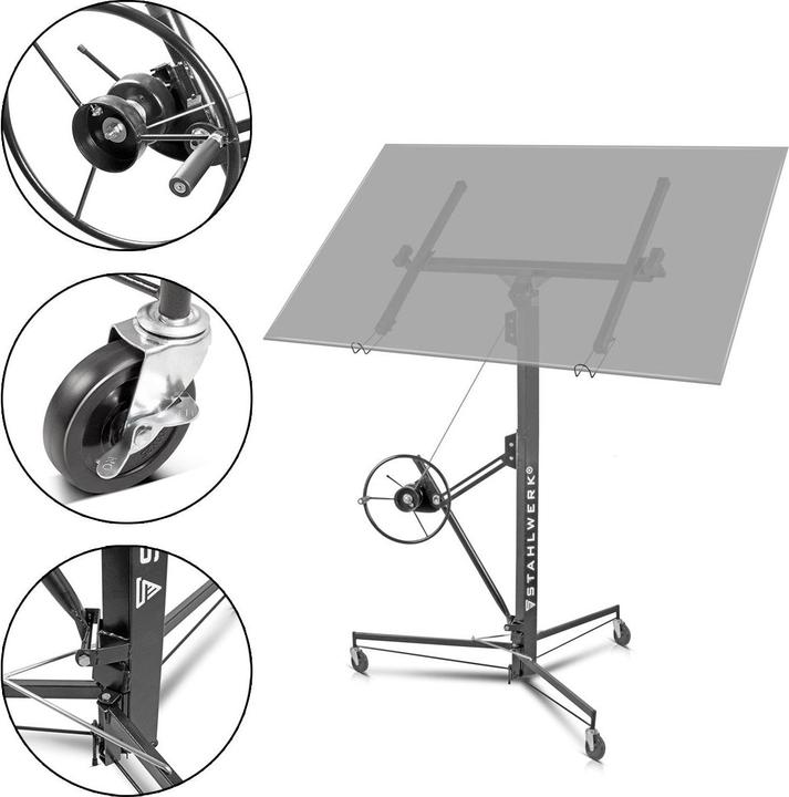 Produktbild Stahlwerk Plattenheber PH-465 ST + Plattentragehilfe Set bis 68 kg belastbar (68 kg)