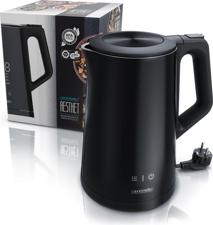 Image du produit Arendo Bouilloire, Bouilloire en acier inoxydable avec écran et sélection de la température AESTHET 1,5L (1.50 l)