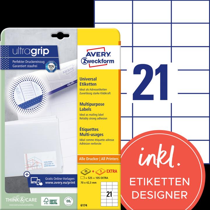 Produktbild Avery Universal-Etiketten