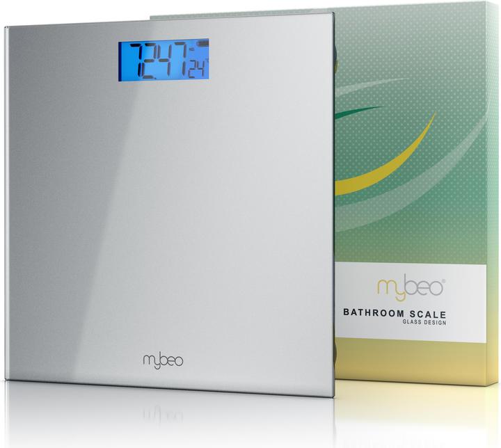 Produktbild Mybeo Digitale Waage für Personen, grosse Trittfläche aus 6mm Sicherheitsglas, Personenwaage, Digitalwaage (180 kg)