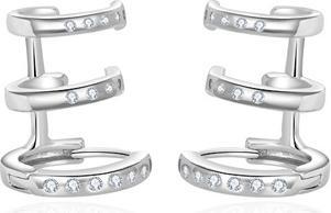 Agato Fashion silver earrings with zircons AGUC3378