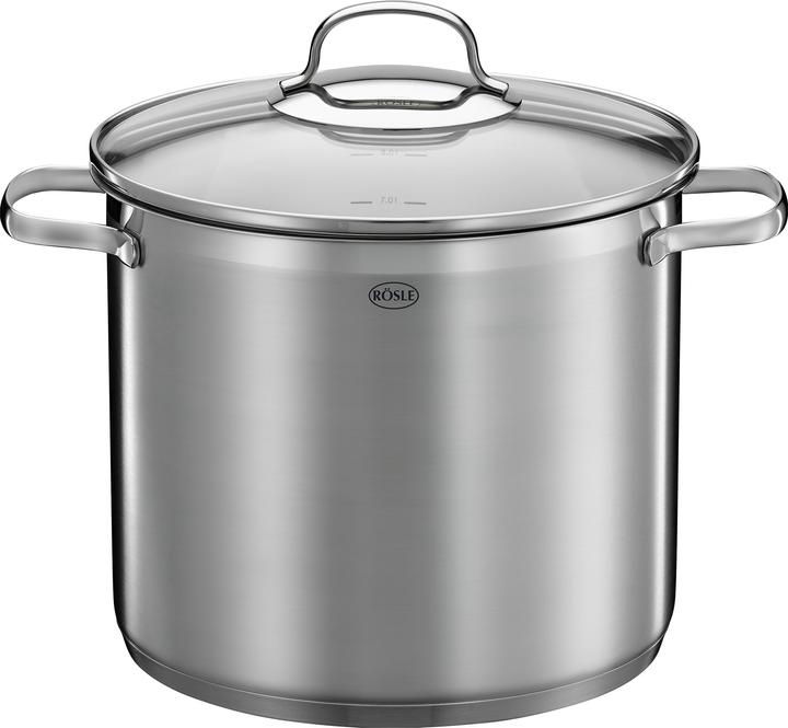 Rösle Partytopf mit Deckel (24 cm, Casserole, Acier inoxydable)